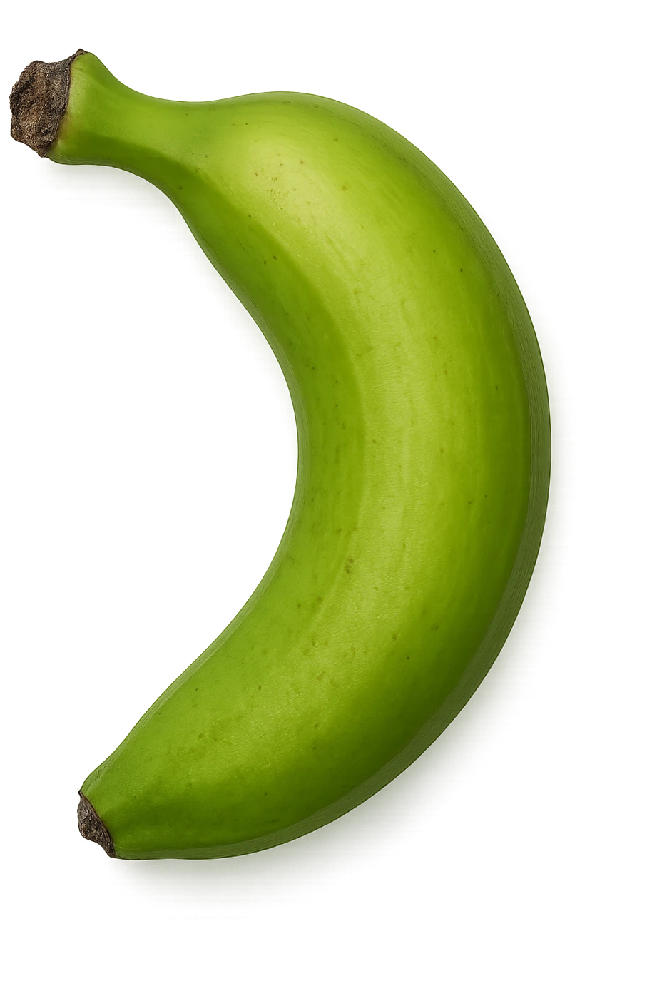 Banana acerba vista dall'alto, iperrealistiche 4k emoji