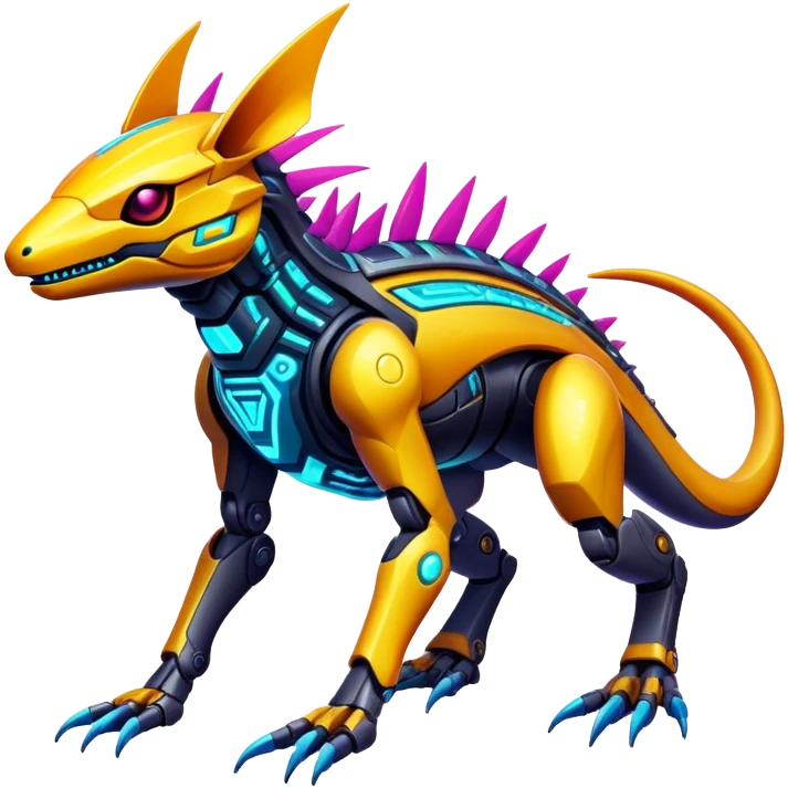  exotic tropical cyber-Protogen-Fakémon-Vernid-creature emoji