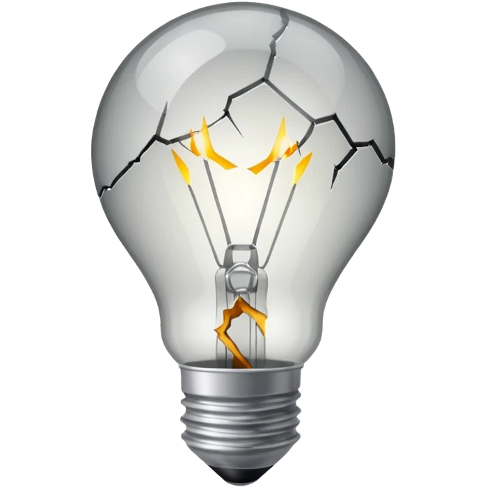 grey light bulb like 💔 emoji