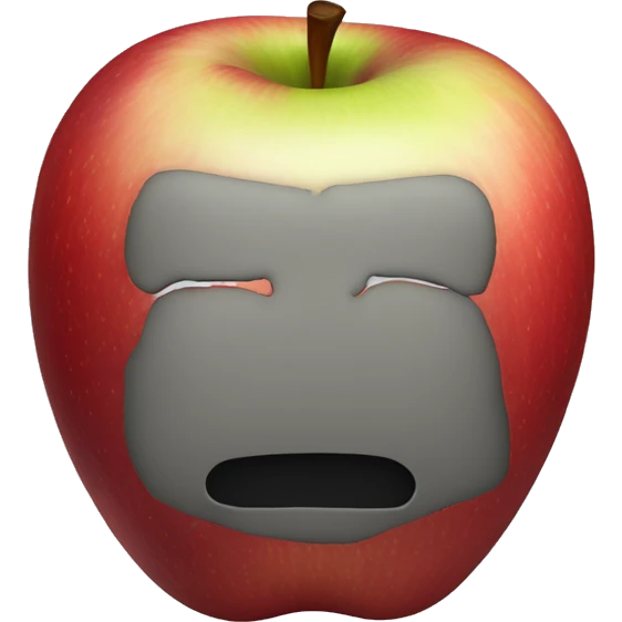 A single apple no face  emoji
