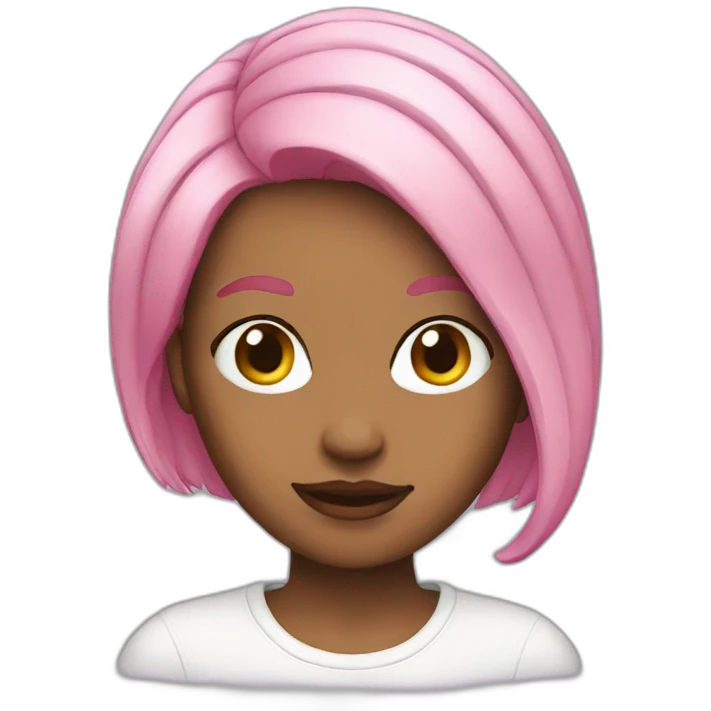 woman pink hair emoji