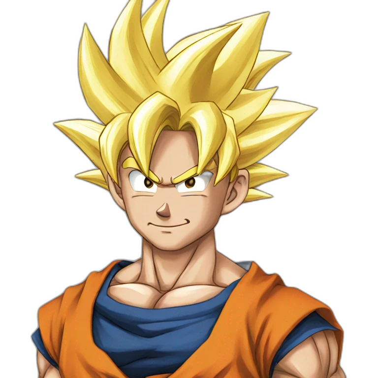 Goku base form, smiling emoji