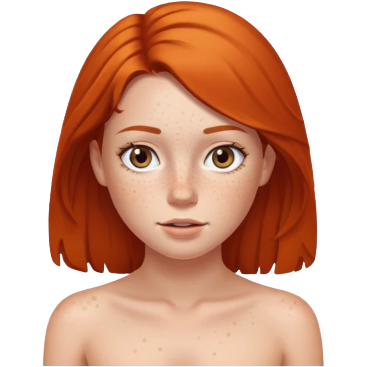 A girl with no shirt emoji