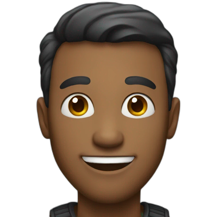 Man with big eyes and smile  emoji