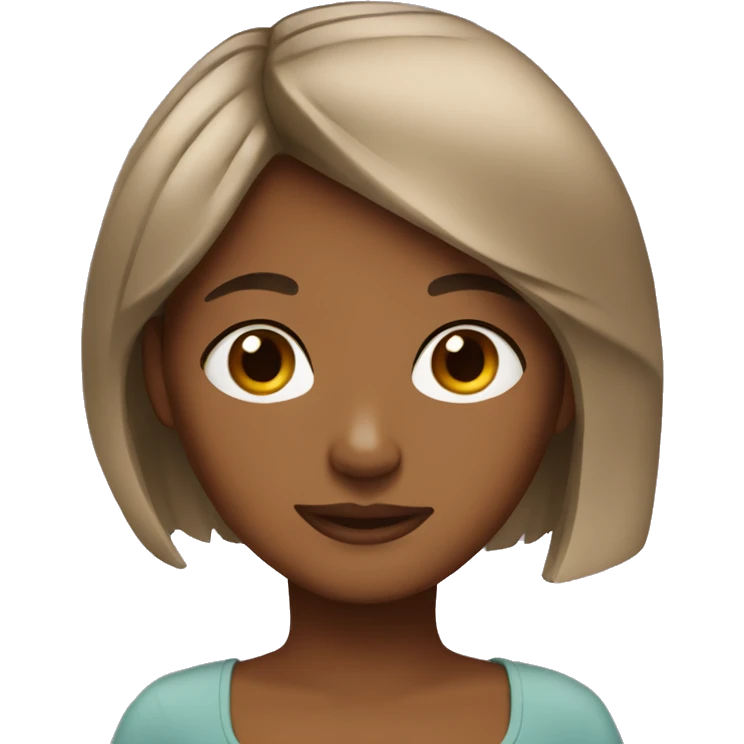 Brown girl with bob emoji