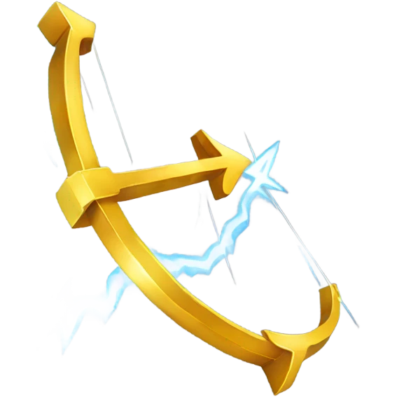 bow made out of lightening bolt hitting a target  emoji