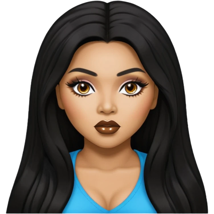 Lil Kim with long black hair emoji
