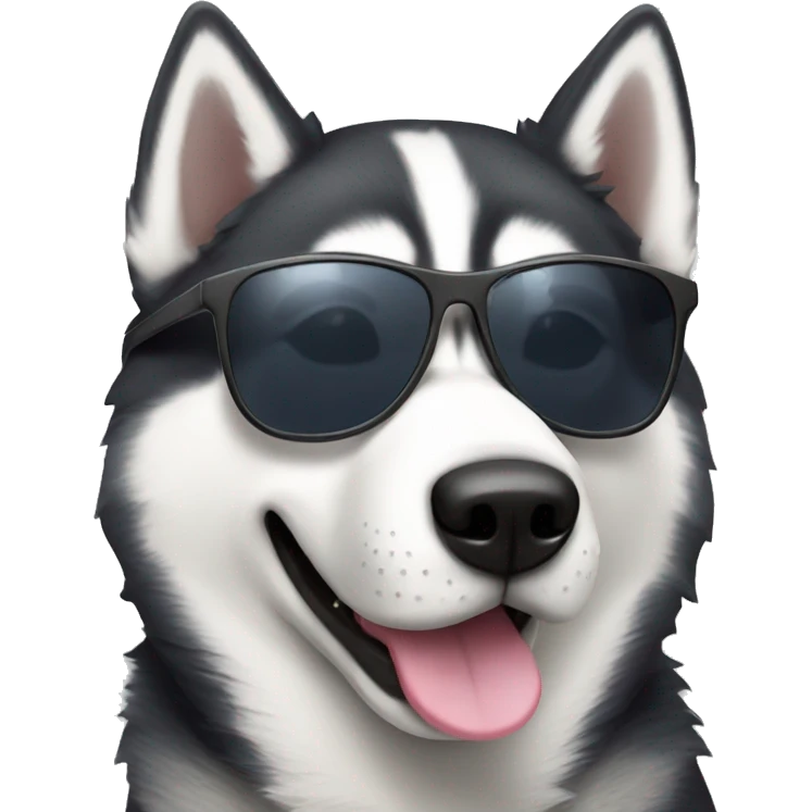 Husky with sunglasses emoji