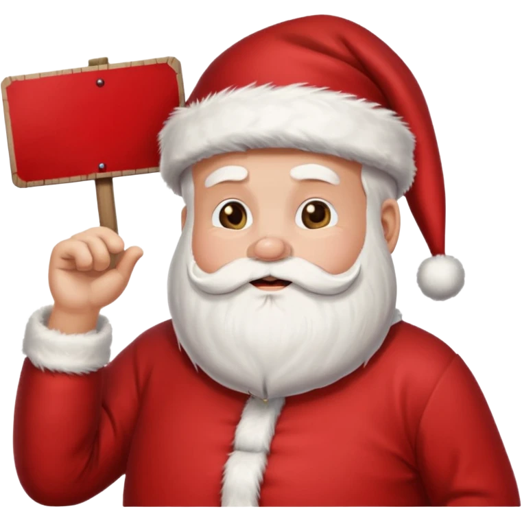 drunk santa holding up a sign that says andrew emoji