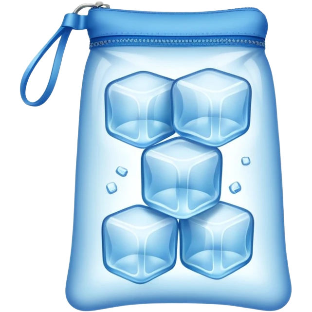 Ice in small zip bag emoji