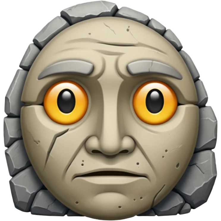 Cara de pedra emoji