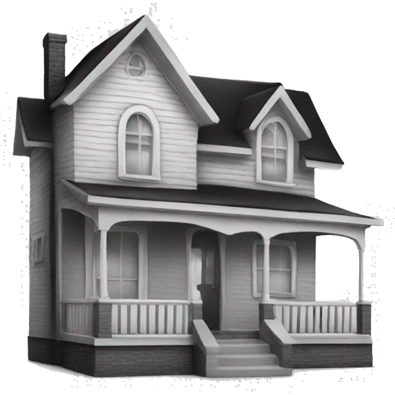 Home in black and white emoji