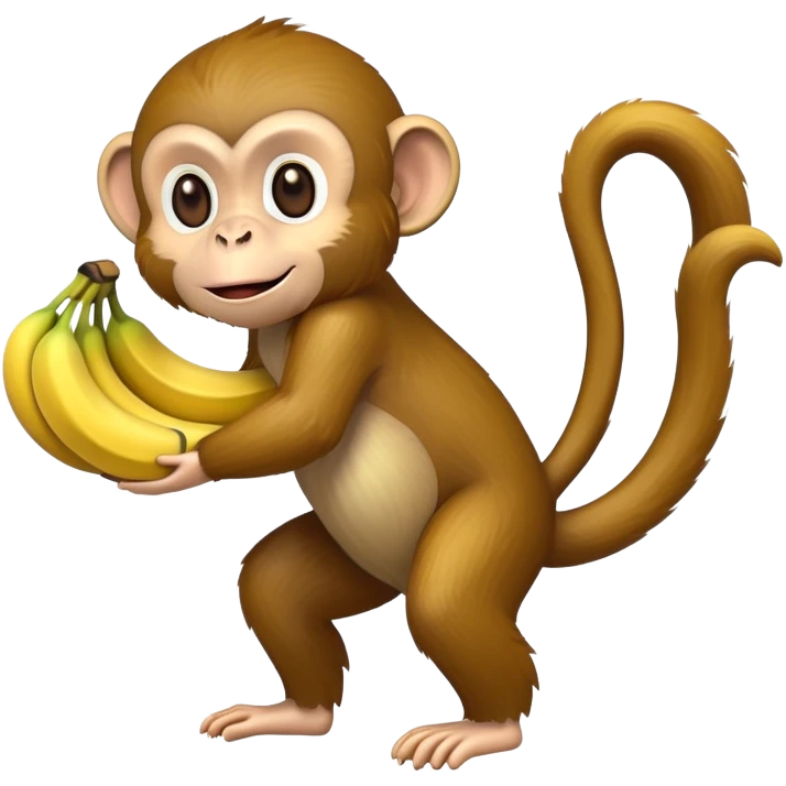 monkey with bananas  emoji