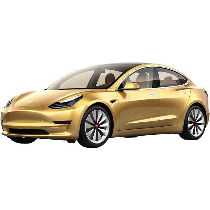 Tesla Model 3 Performance in Gold  emoji