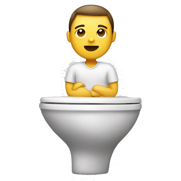 Person on toilet emoji