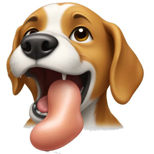 dog licking foot emoji