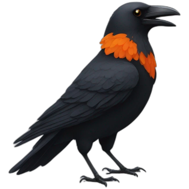 A crow emoji