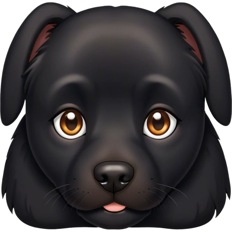Perrita negra tierna emoji