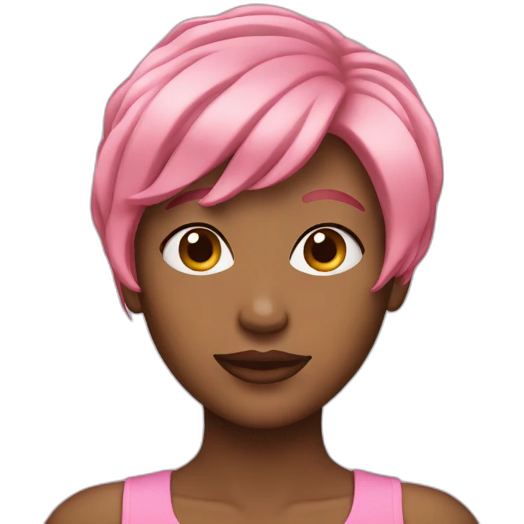 woman pink short hair emoji