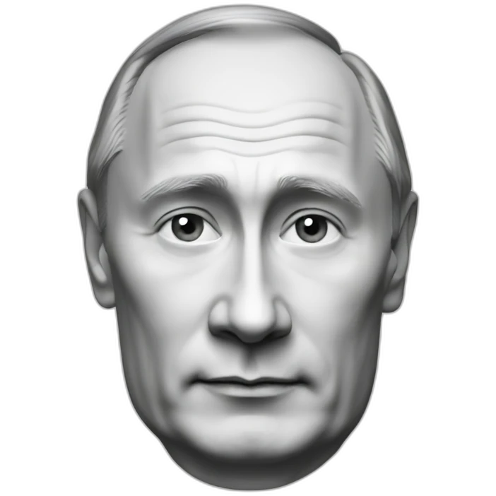 vladimir putin head only monotone emoji