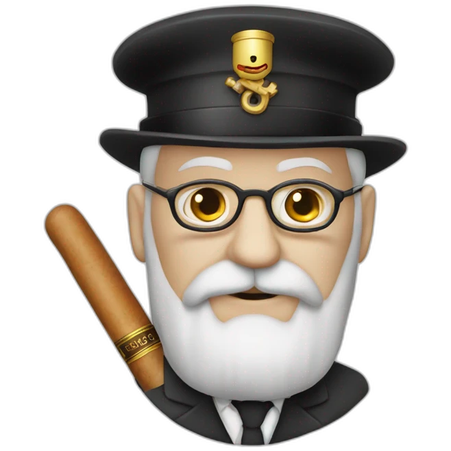 Sigmund freud avec un cigard emoji
