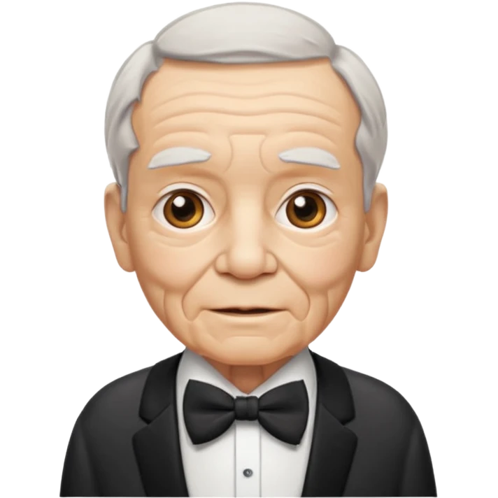 elderly with bow tie emoji