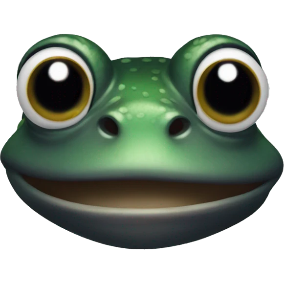 dark Frog face  emoji