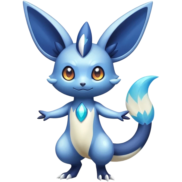 Colorful Shiny Exotic Victini-Salandit-Meowstic-Minccino-Fakémon-hybrid-creature (full body)  emoji