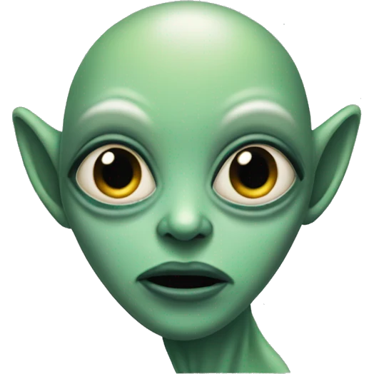 Alien with makeup on  emoji