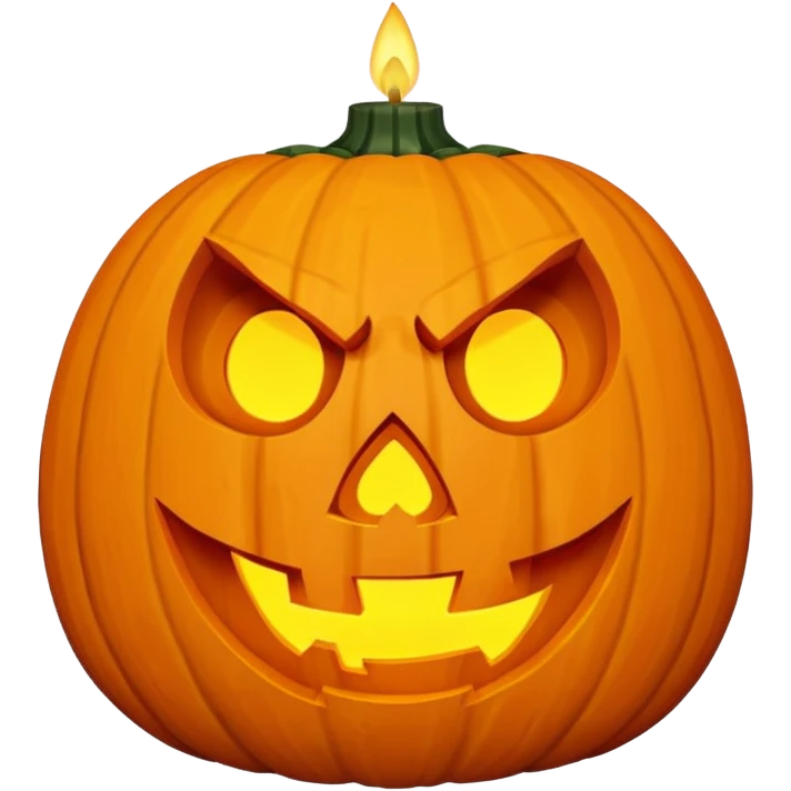 Scary face Jack o lantern with candle emoji
