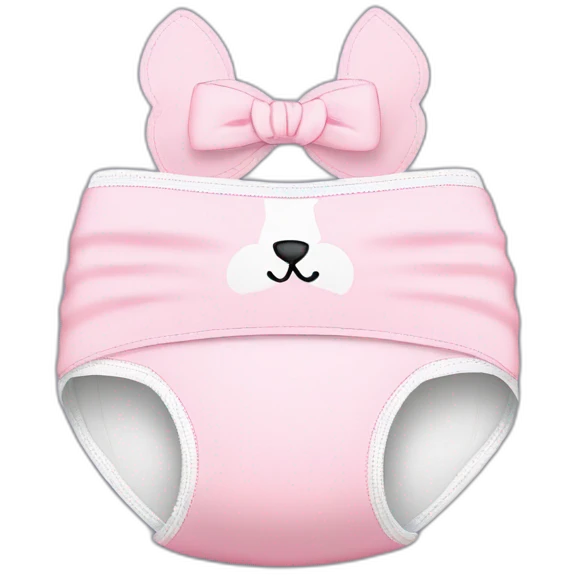 cute cat diaper bustier emoji
