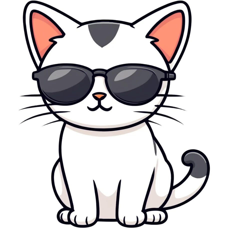 Cat with sunglasses emoji