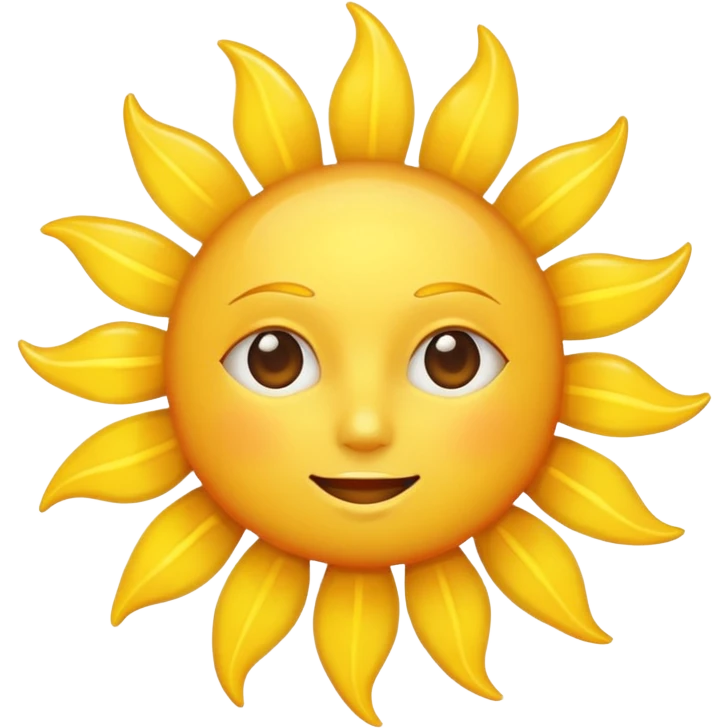 Sun, no face emoji