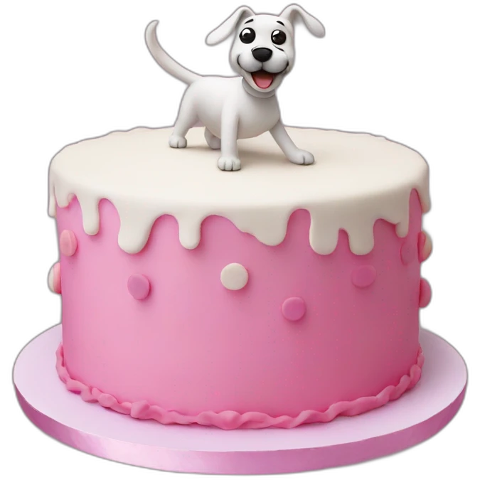 Dancing dog cake emoji