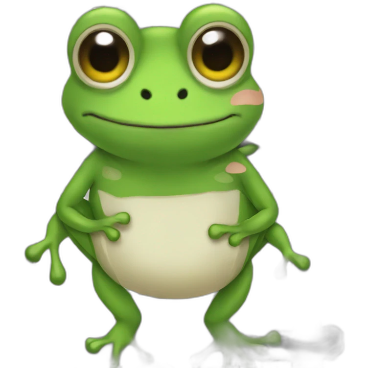 Tiny frog as an inmate emoji