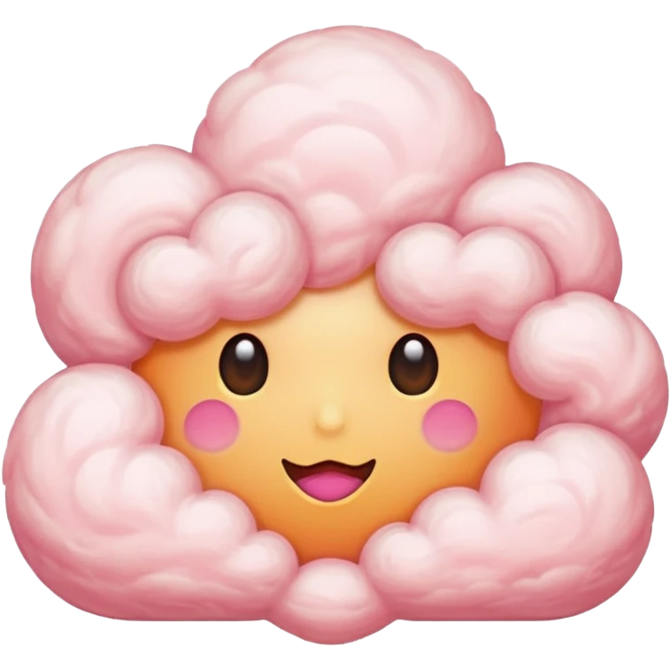 cloud peach pink without face emoji