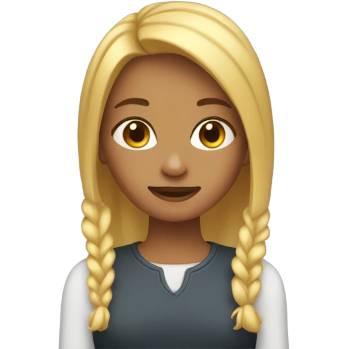 girl with highlighted hair emoji