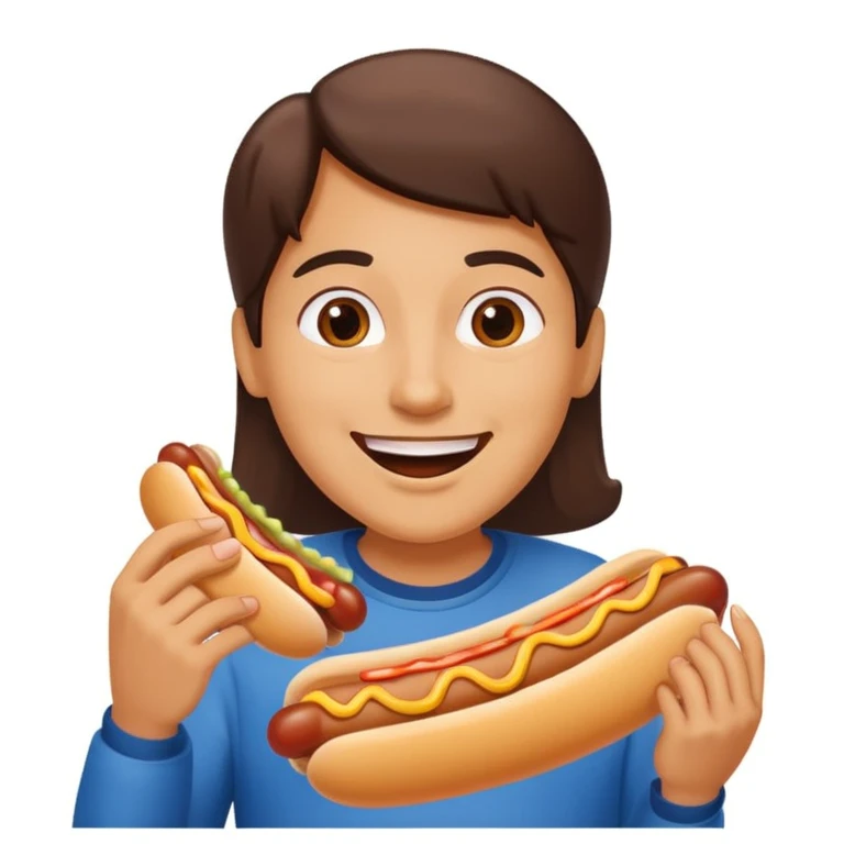 Mexican eating hot dog emoji