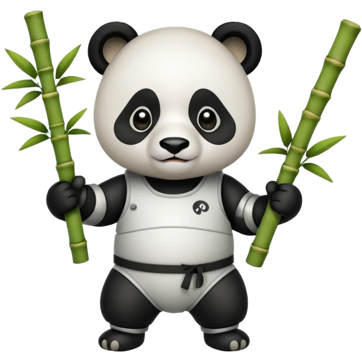 Panda fencing  emoji