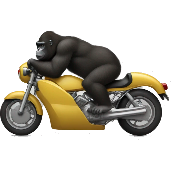 Gorille sur une moto emoji