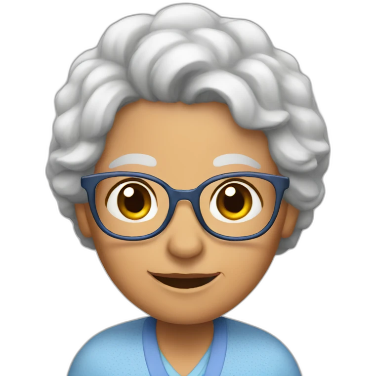 Grandma says hello emoji
