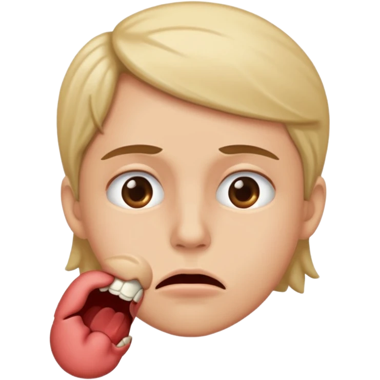 Mordida de labio emoji