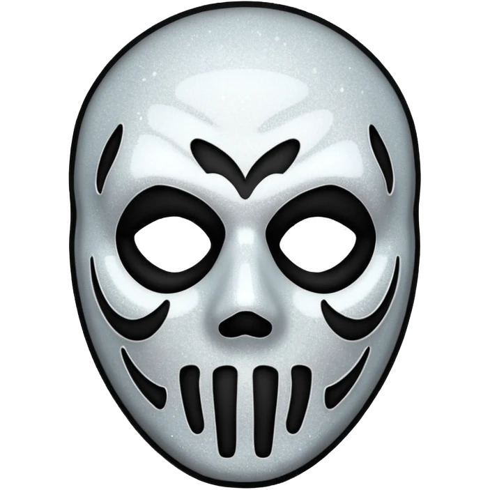 mask Ghost face glitter  emoji