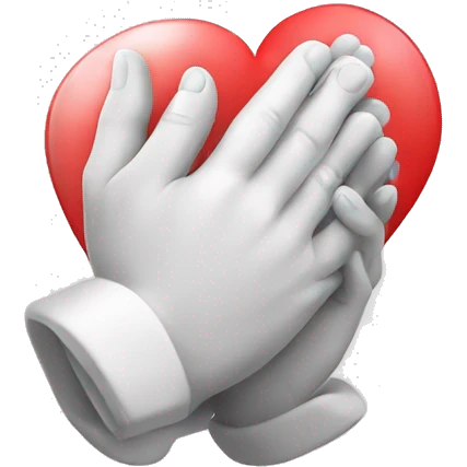 Praying hands with heart emoji