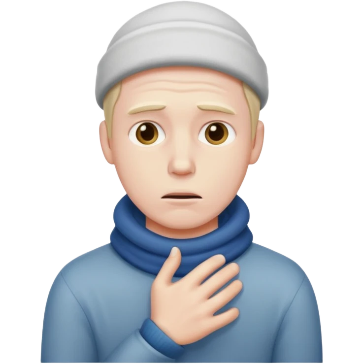 man feeling cold emoji
