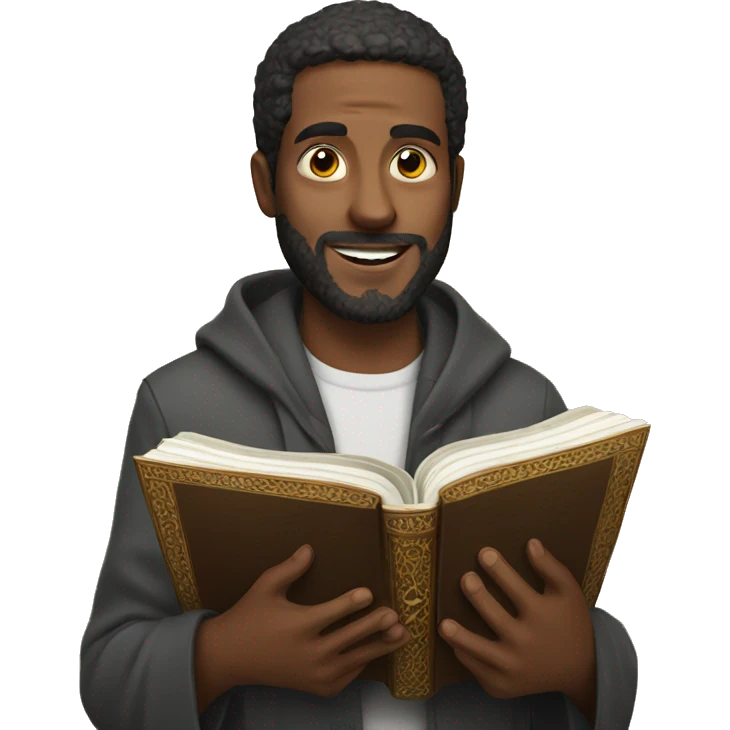 Man holding quran  emoji