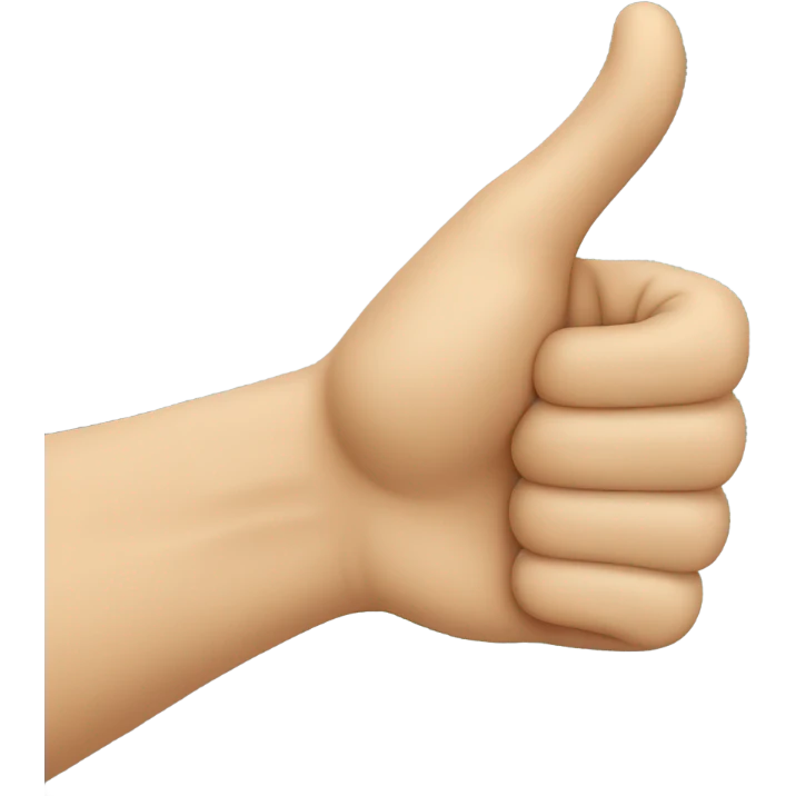 Thumbs up back of hand emoji