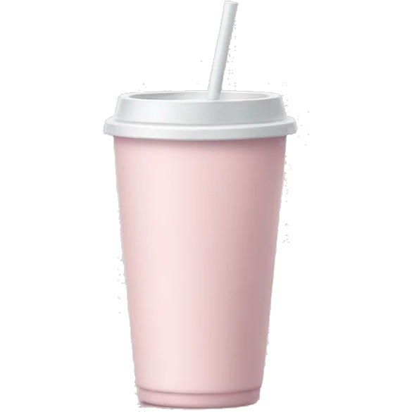 Light pink tumbler without face emoji