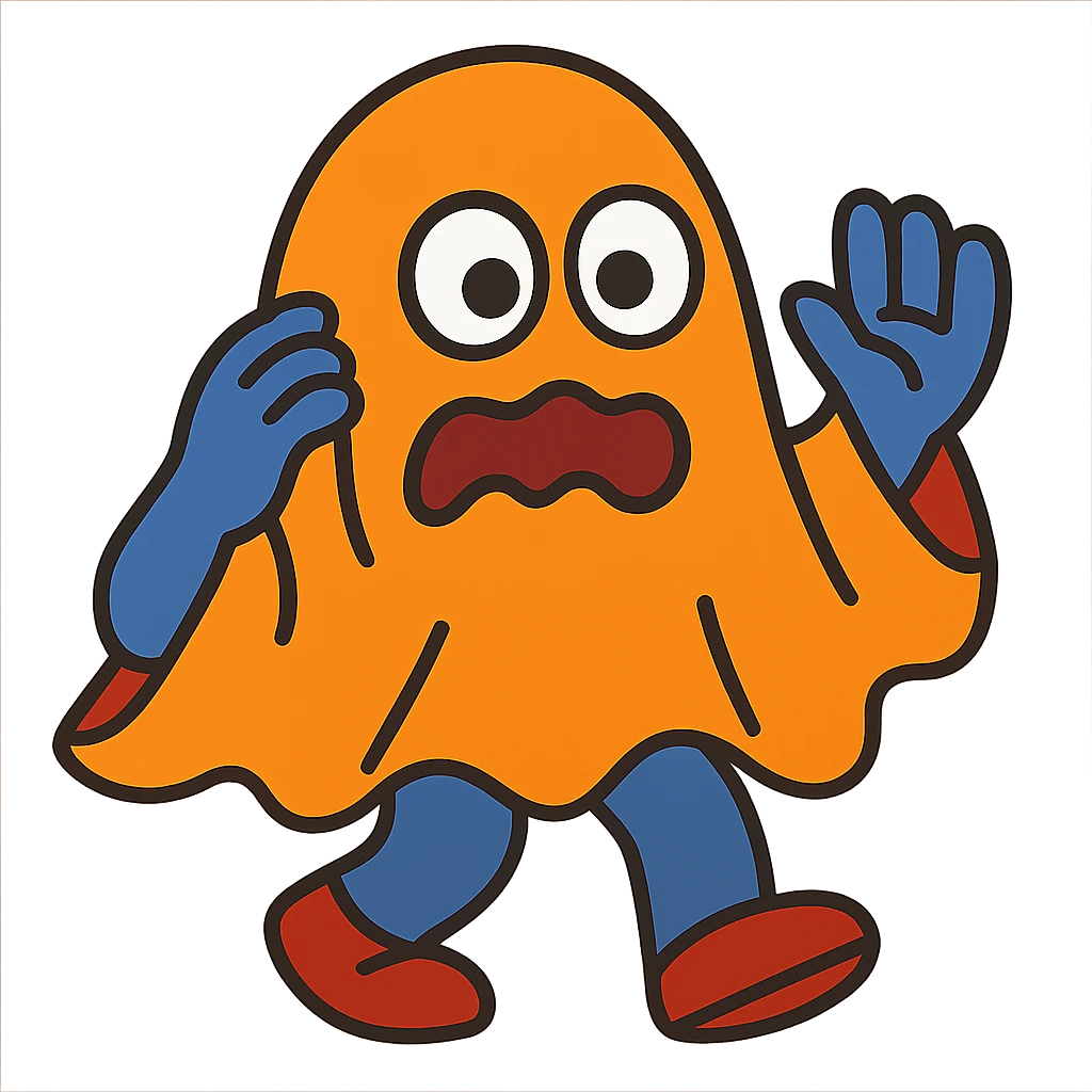 vibrant toon style miedo disfrazado emoji