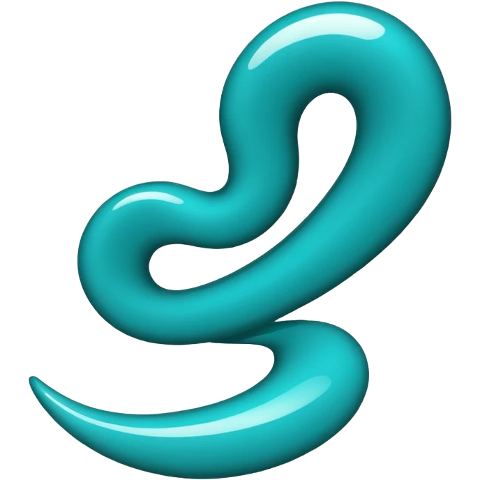 Swirl / Exclamation mark the colur teal emoji
